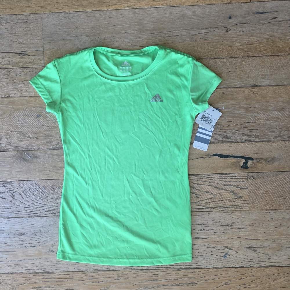 Adidas Neon Green T-Shirt streetwear athletic running workout gymwear athleisure